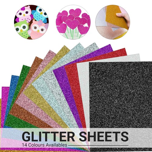 Glitter card coloured - a4,