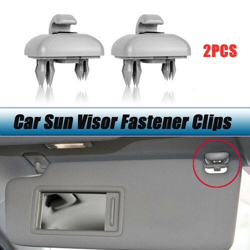 2pcs sun visor clips gray - 2pcs,