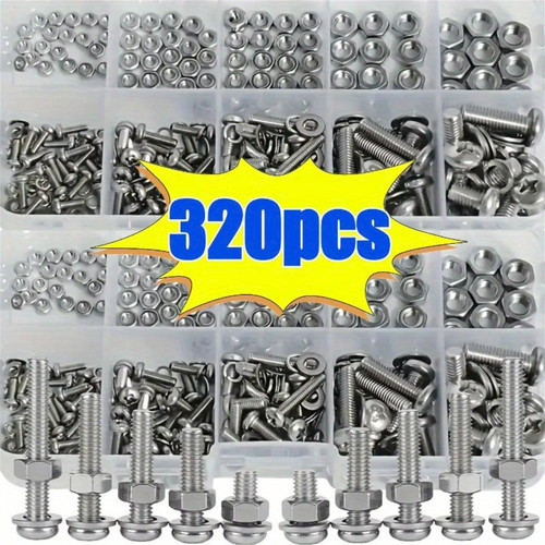 320pcs stainless steel screws - stainless,