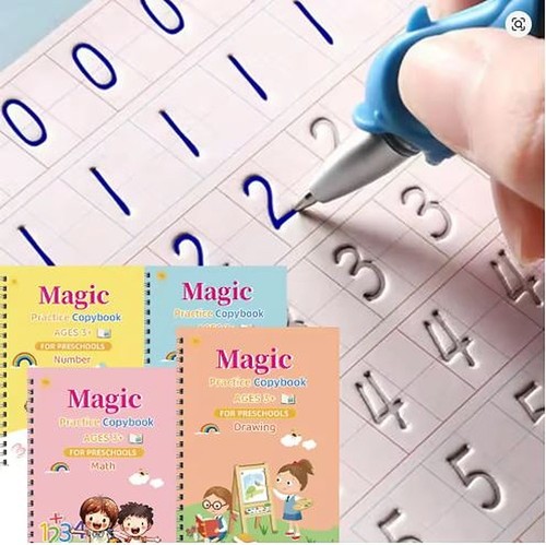 4pcs magic practice copybook - magic,