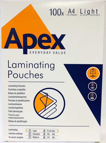 Laminating pouches gloss - a3/a4,