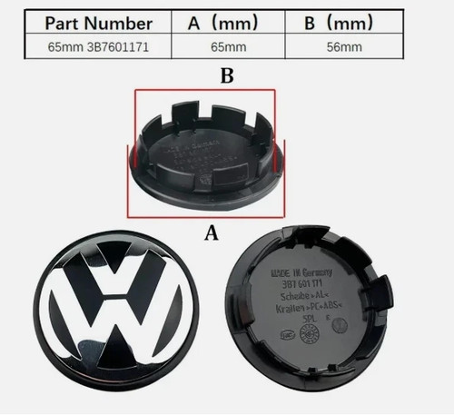 4pcs black for 56mm - 65mm, 68mm