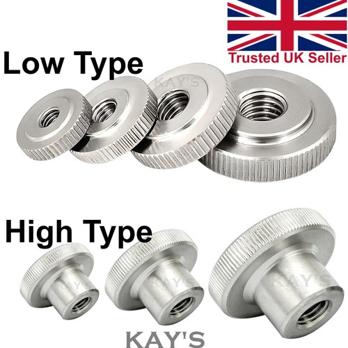 Knurled thumb nuts stainless - knurled,