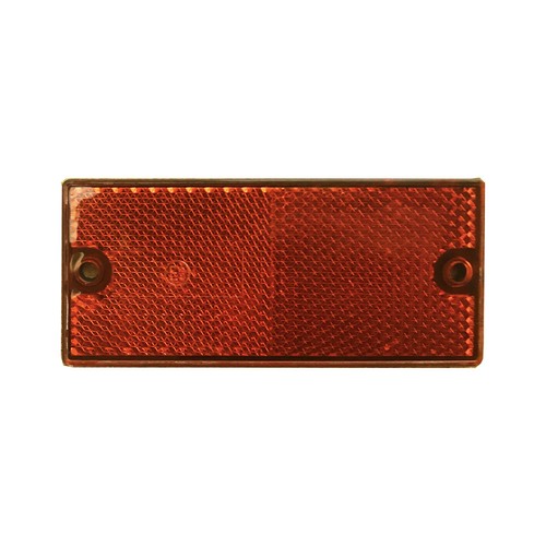 Rectangular red reflector - red,