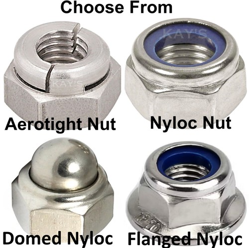 Stainless steel lock - stainless, nuts