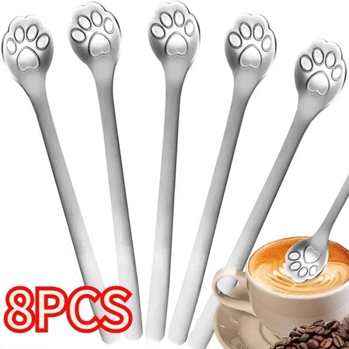 4pcs pet food spoon cute - cute, paw