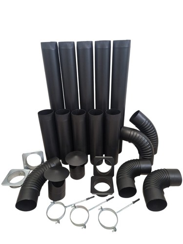 Black steel flue - black,