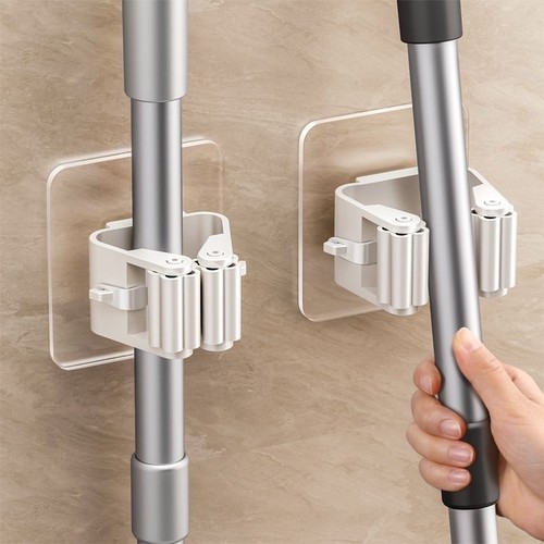 Mop broom holder self - broom,