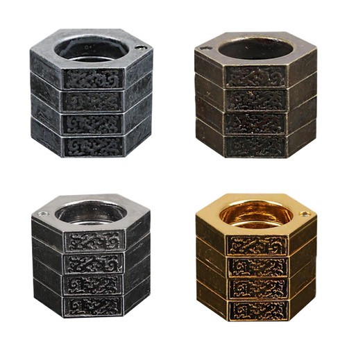 Set hexagon round retro - set,