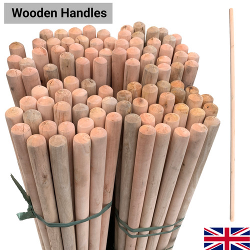 Long wooden broom handle - broom,