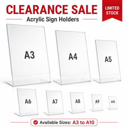 Acrylic counter poster holder - counter,