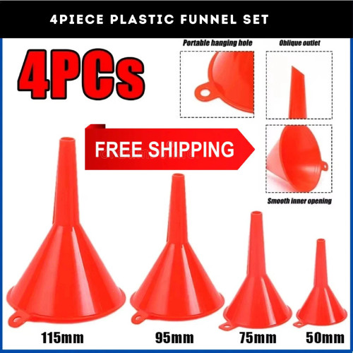 4pc funnel set plastic - funnel, pouring