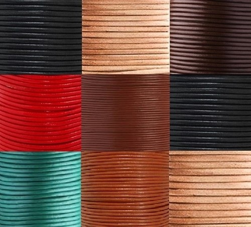 Round leather cord 100 real - round,