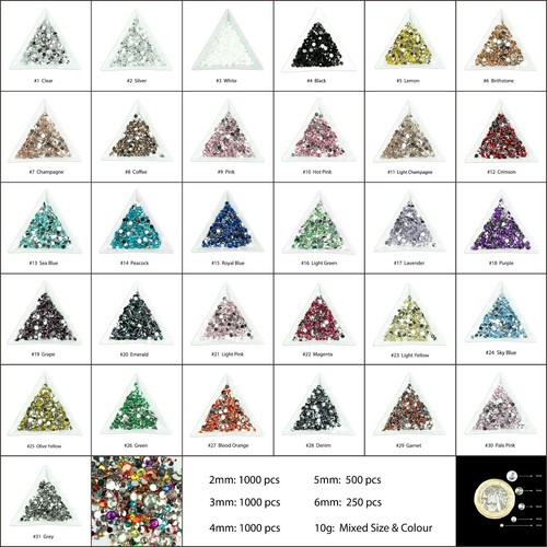 2mm 3mm 4mm 5mm - , crystal
